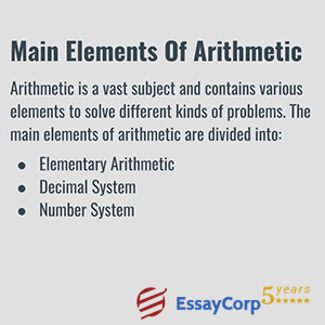 main elements of arithmetic