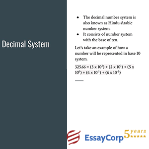 decimal system of arithmetic
